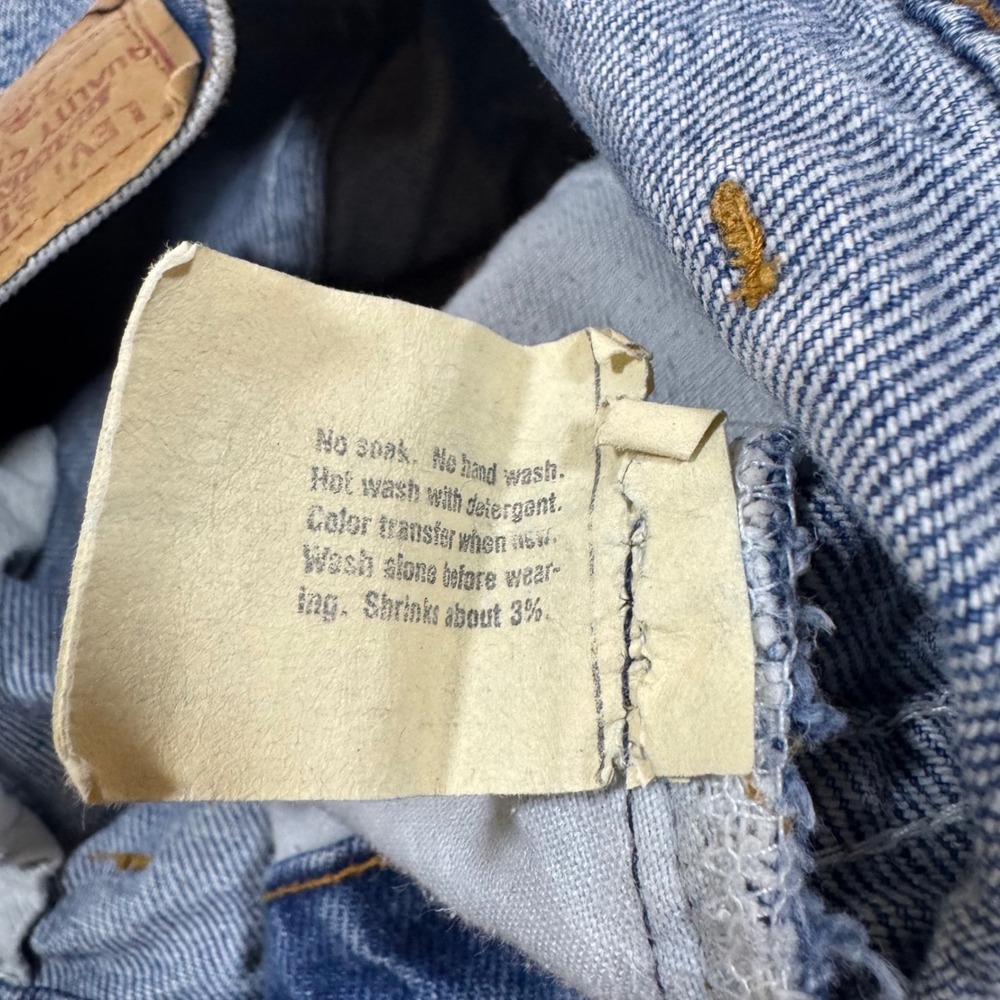 Vintage Levis 505 Jeans Mens 32x32 Distressed Stained Workwear Denim Straight - Picture 7 of 16